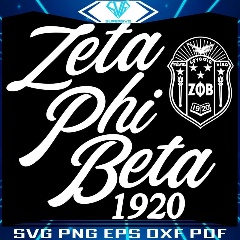 Zeta Phi Beta 1920 Iconic Sorority SVG for African American Pride