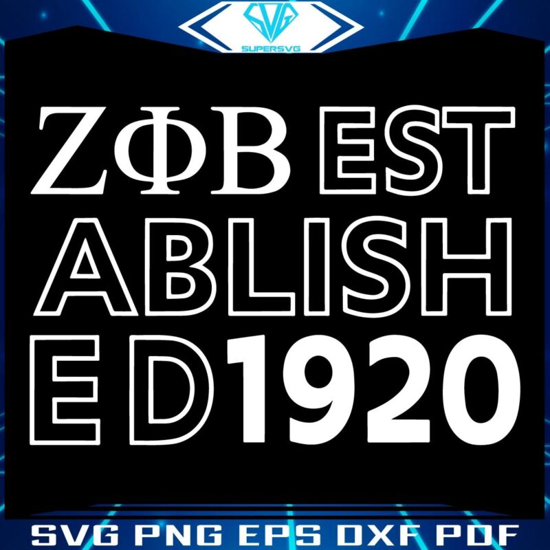 Zeta Phi Beta 1920 Timeless SVG Design