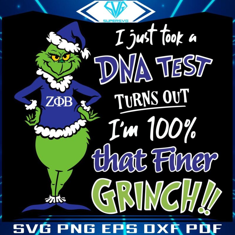 Zeta Phi Beta Grinch DNA Test Reveal SVG