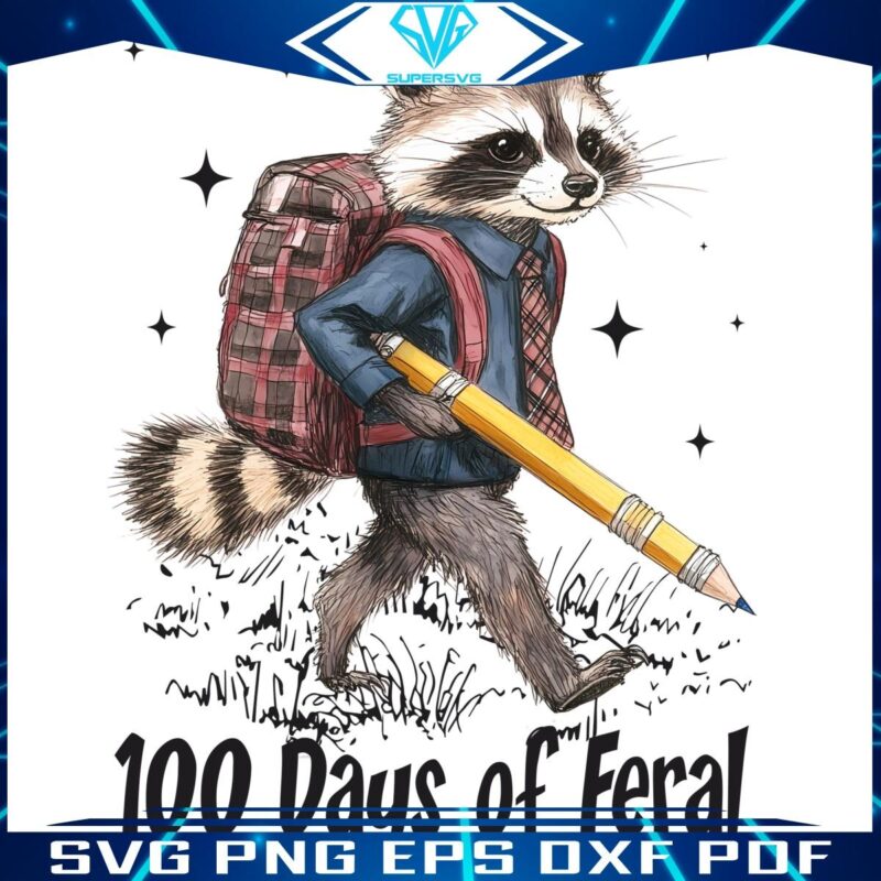 100 Days of Hilarious Feral Raccoon PNG Designs