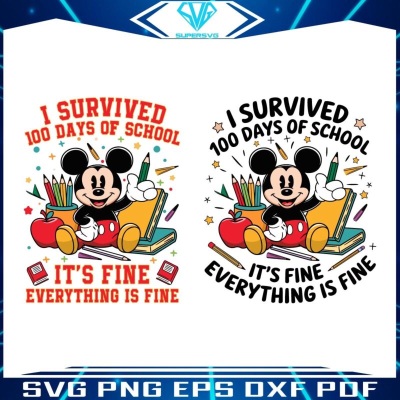 100 Days Smarter with Mickey Mouse SVGPNG