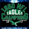 1960 Eagles Champions Logo Vintage SVG Design