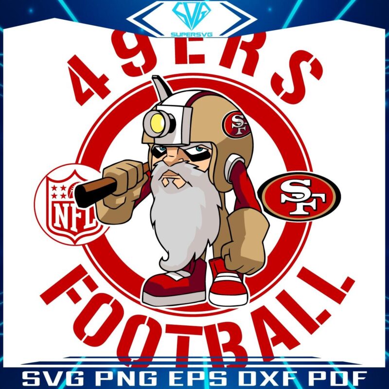 49ers NFL Rush Zone Cartoon Character SVG Extravaganza