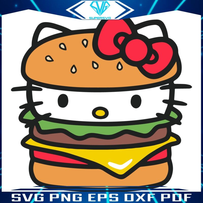 Adorable Hello Kitty Burger SVG Delight