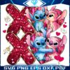 Adorable Stitch and Angel Valentine PNG Design