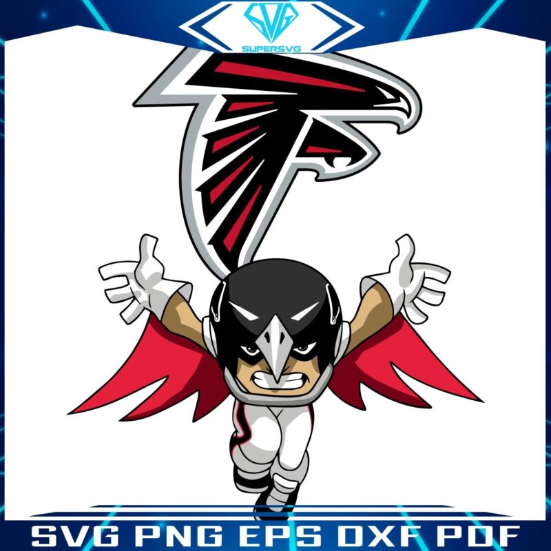 Atlanta Falcons Cartoon Hero SVG NFL Rush Zone Style