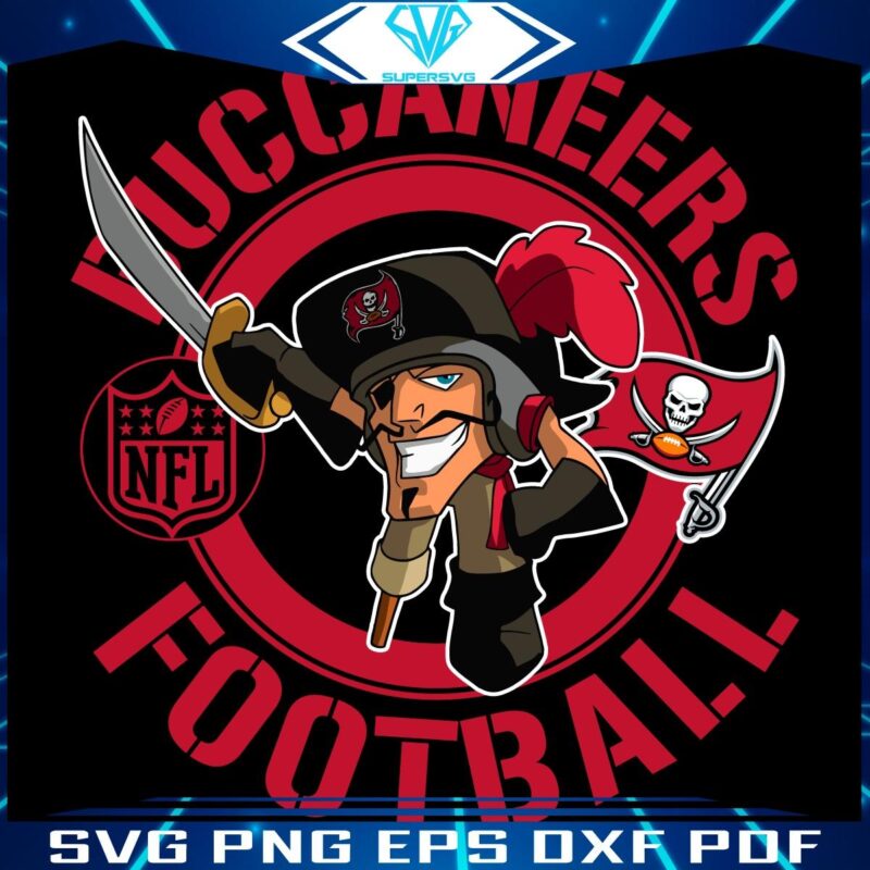 Buccaneers NFL Rush Zone Cartoon SVG Football Fun