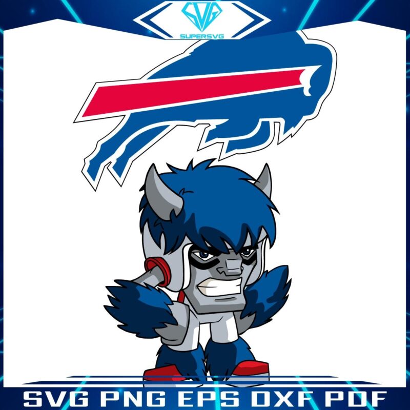 Buffalo Bills NFL Rush Zone Cartoon Character SVG Design