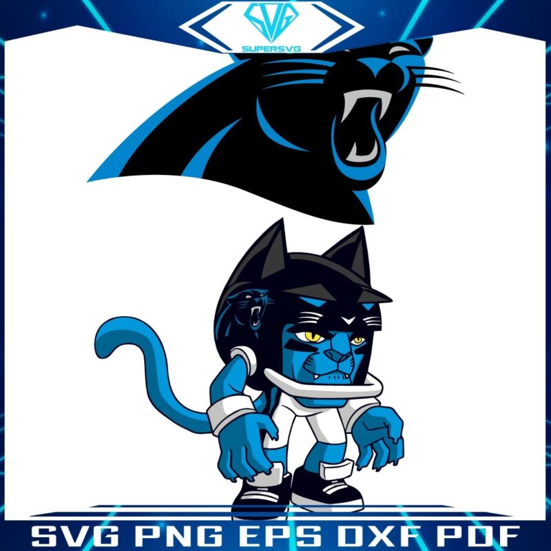 Carolina Panthers NFL Rush Zone Cartoon Character SVG Design