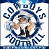 Cartoon Cowboys NFL Rush Zone Character SVG