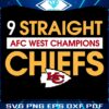 Chiefs Dynasty 9Time AFC West Champs Logo SVG