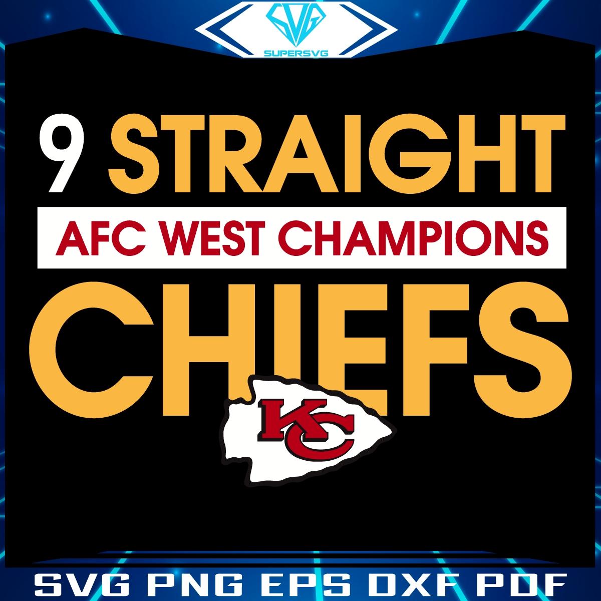 Chiefs Dynasty 9Time AFC West Champs Logo SVG
