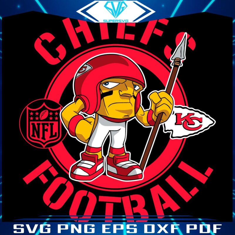 Chiefs NFL Rush Zone Cartoon Hero SVG Art