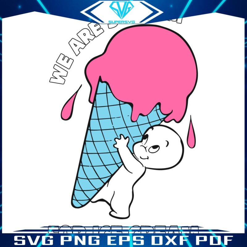 Chill Out with Casper Friendly Ghost Ice Cream SVG