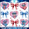 Coquette Valentine Heart Stitch Love Design PNG