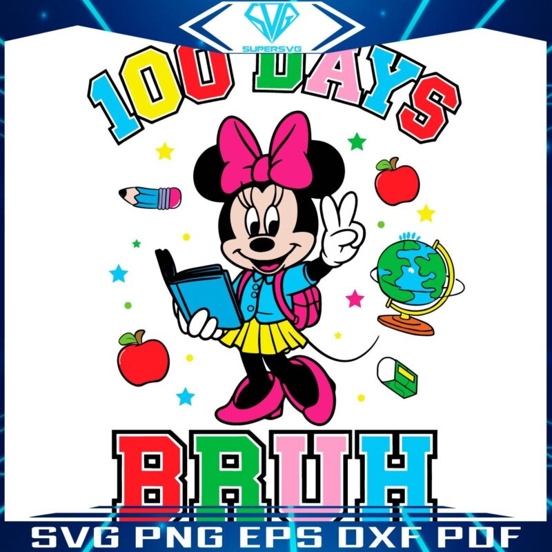 Disney Minnie SVG Celebrating 100 Happy Days of School