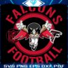 Falcons Football NFL Rush Zone Cartoon Character in SVG
