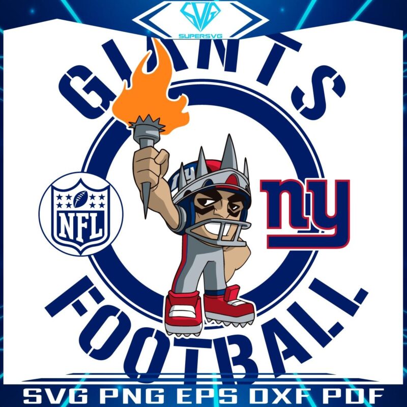 Giants Football NFL Rush Zone Cartoon SVG Delight