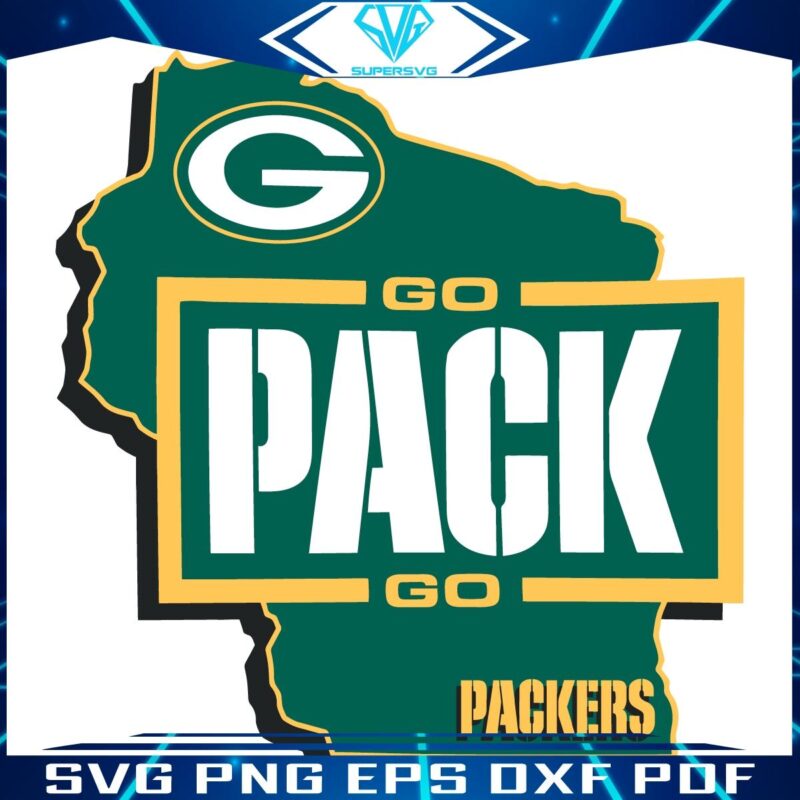Go Pack Go Green Bay Packers SVG Design