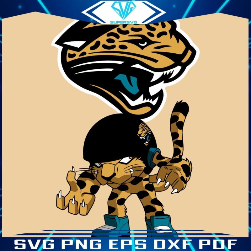 Jacksonville Jaguars NFL Rush Zone Cartoon Character SVG Design