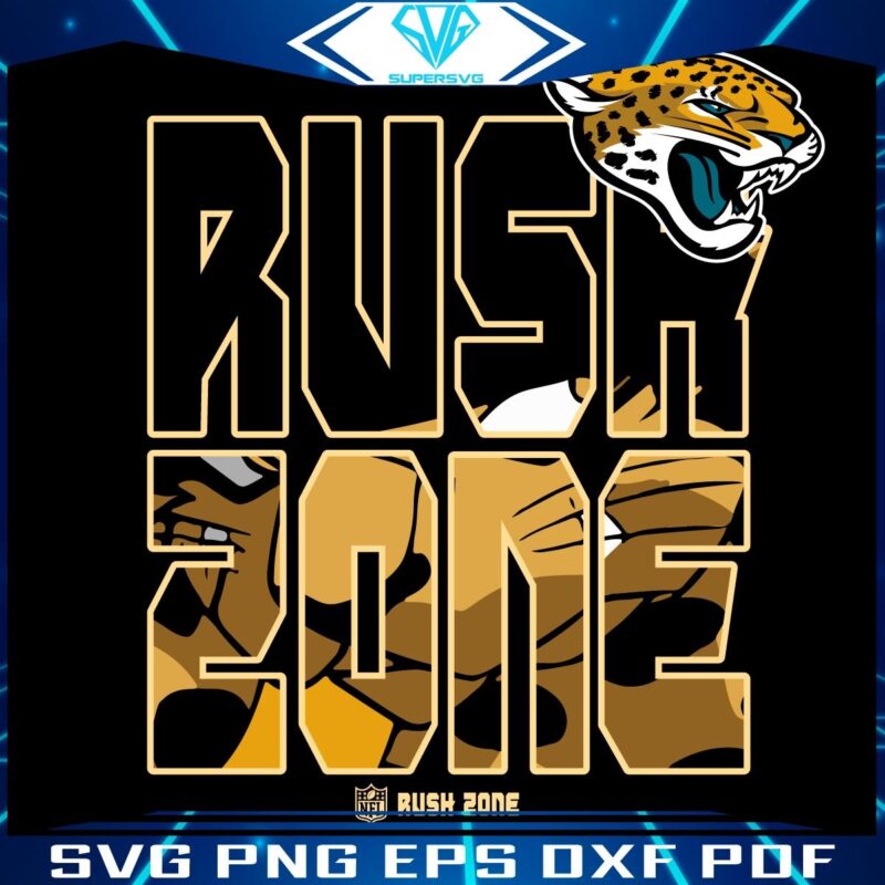 Jacksonville Jaguars NFL Rush Zone Logo SVG for Football Fans