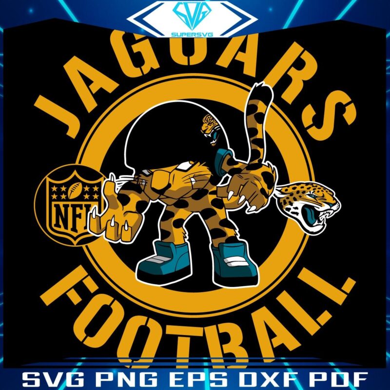 Jaguars NFL Rush Zone Cartoon Character SVG Extravaganza