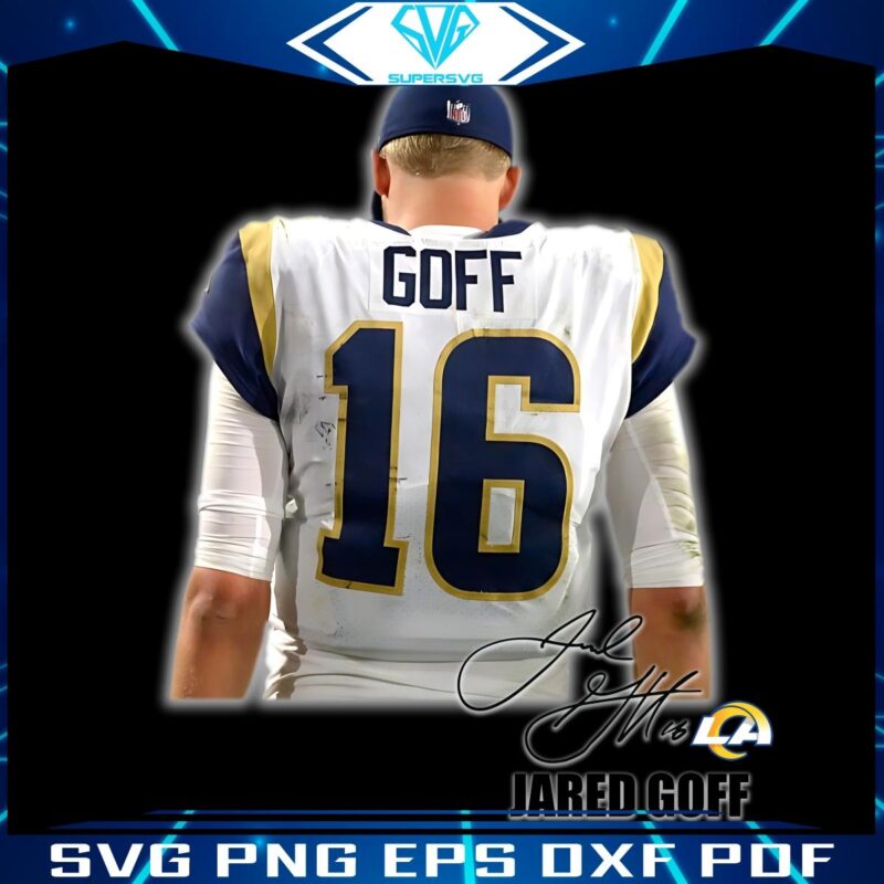 Jared Goff 16 Football Star SVG
