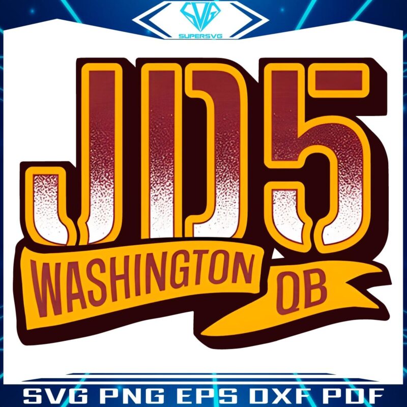 Jayden Daniels JD5 Washington Commanders QB SVGPNG Design