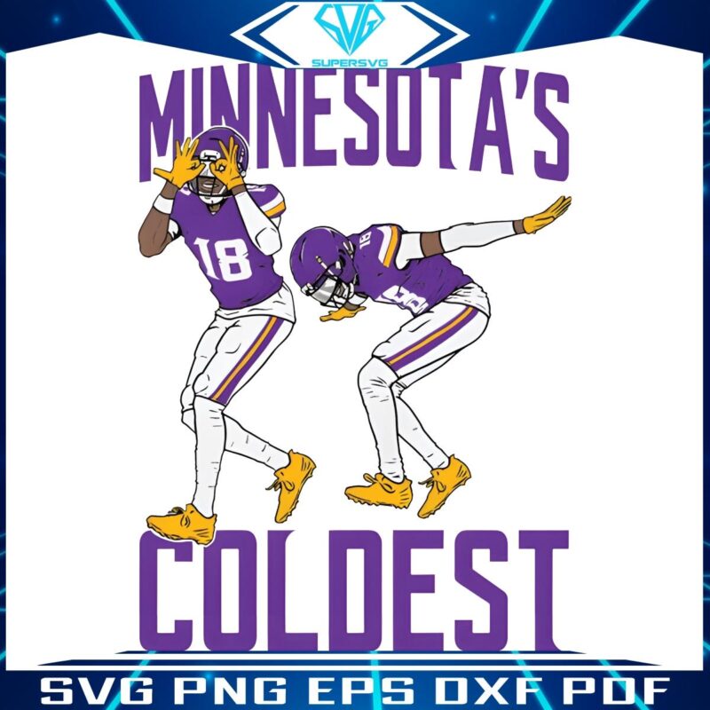 Justin Jefferson SVG Minnesota Vikings Coolest Star in the Cold