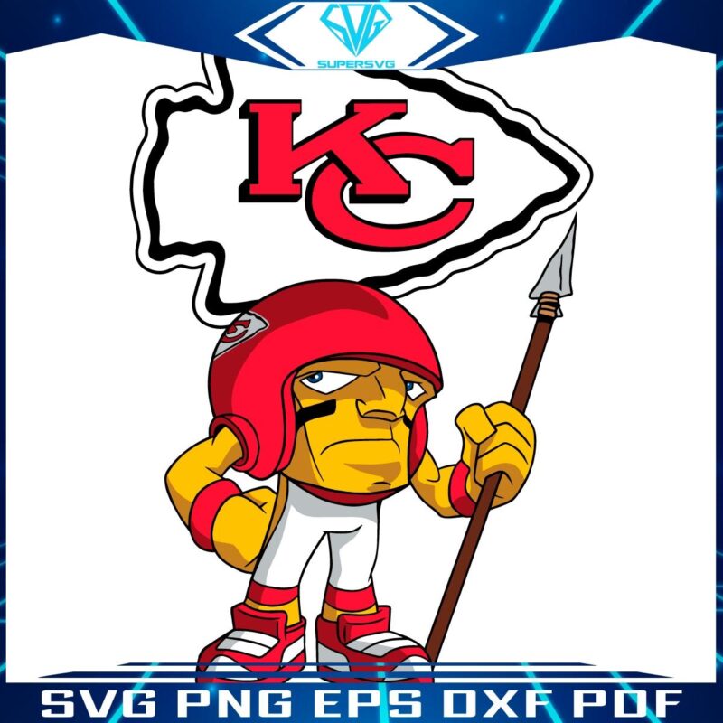 Kansas City Chiefs NFL Rush Zone Cartoon Character SVG Design