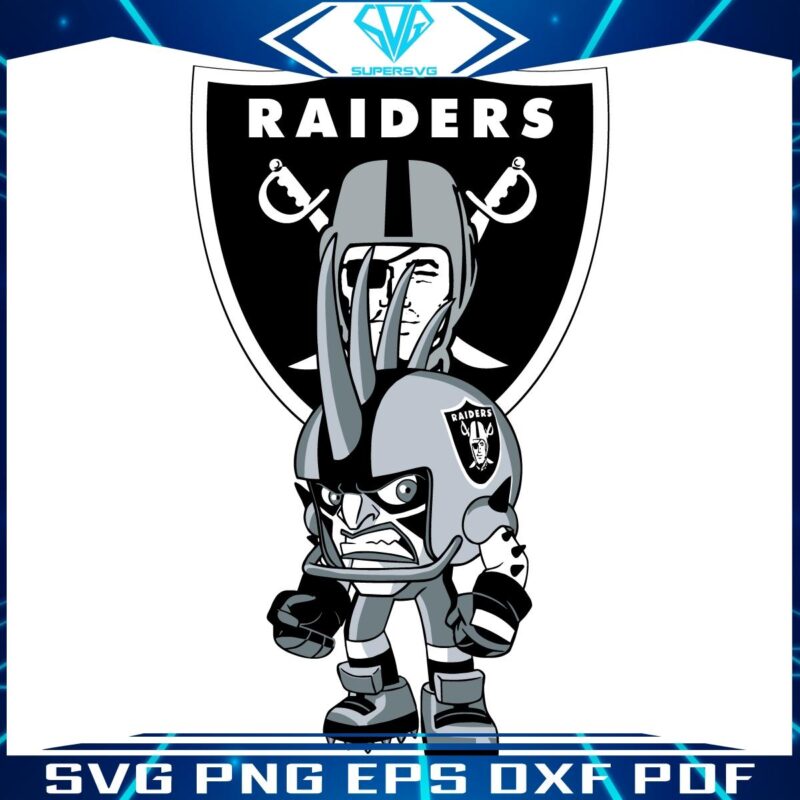 Las Vegas Raiders NFL Rush Zone Cartoon Character SVG Design