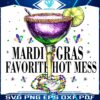 Mardi Gras Favorite Hot Mess Wine Glass PNG