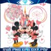 Mickey Minnie Valentine Magic at Disney Castle PNG