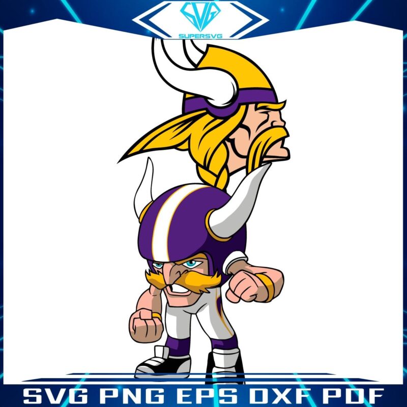 Minnesota Vikings NFL Rush Zone Cartoon Character SVG Design