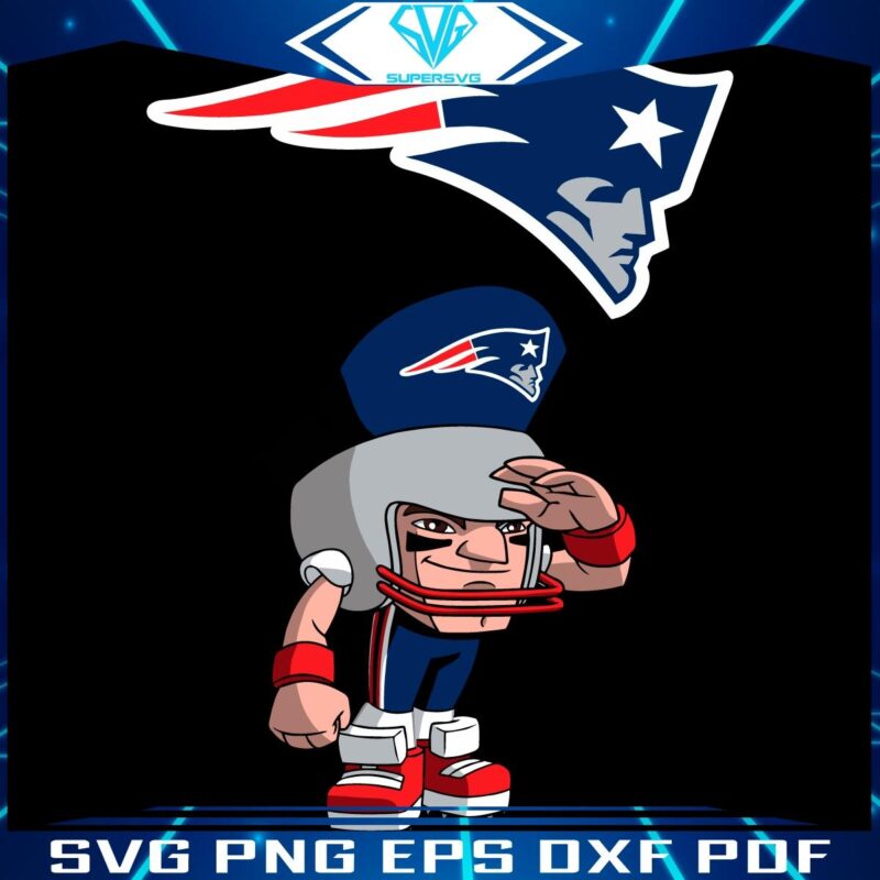 New England Patriots Cartoon Character SVG NFL Rush Zone Fun