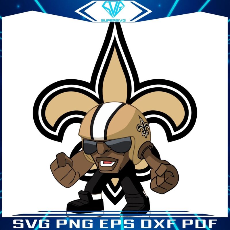 New Orleans Saints Cartoon Hero NFL SVG Design