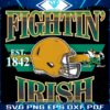Notre Dame Fighting Irish Football Est 1842 Vintage Logo Helmet PNG