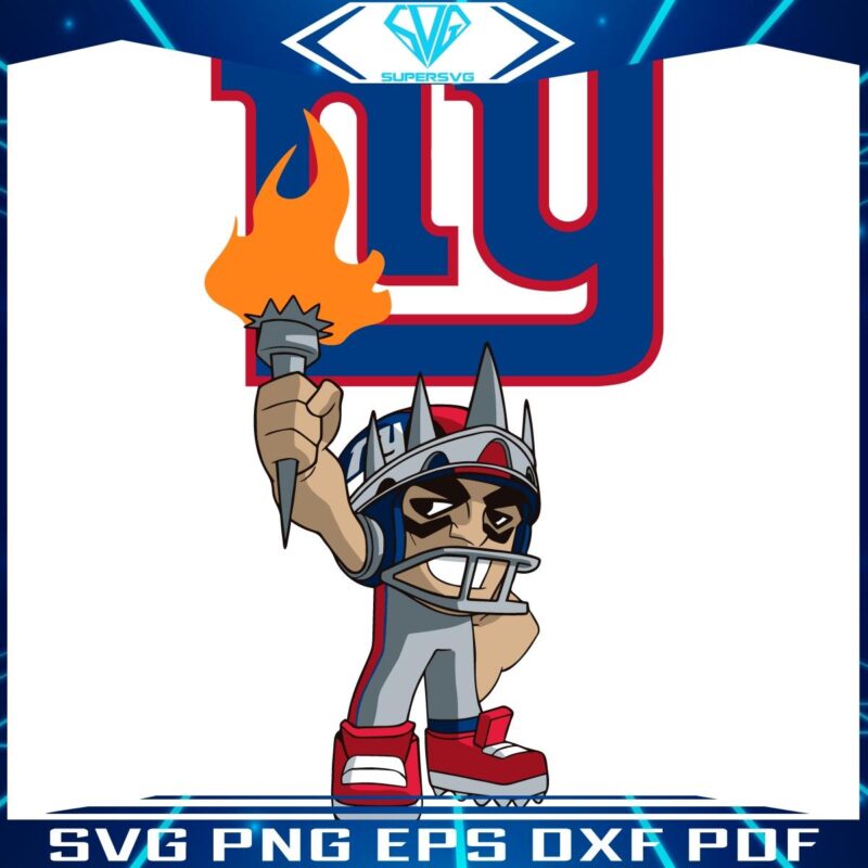 NY Giants Cartoon Character SVG NFL Rush Zone Fun