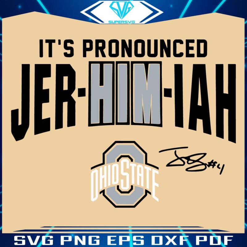 Ohio State Buckeyes Its Jer Him Iah Smith SVG Delight