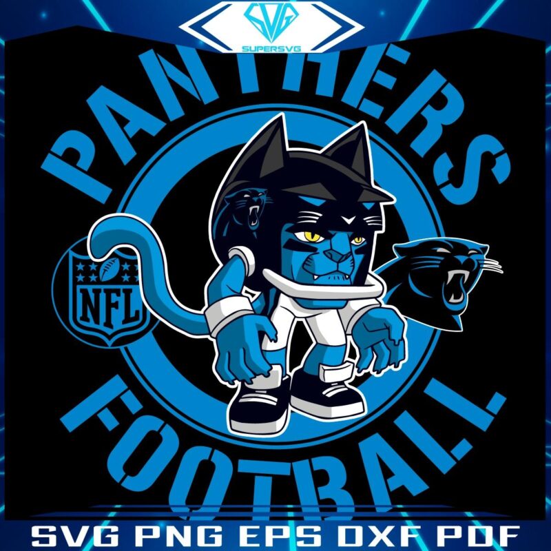 Panthers NFL Rush Zone Cartoon Character SVG Art