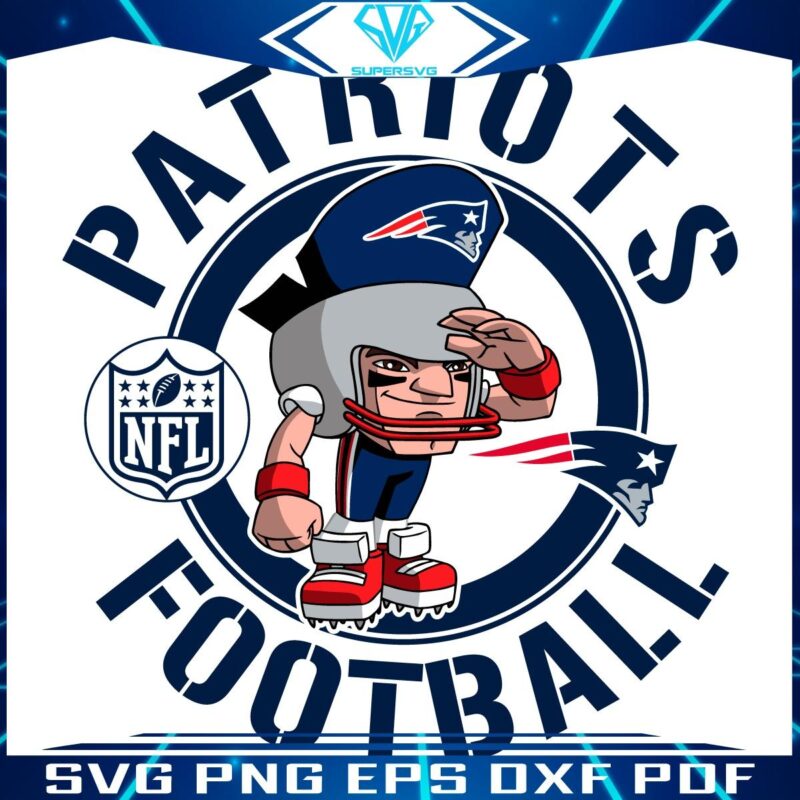 Patriots NFL Rush Zone Cartoon Character SVG Extravaganza