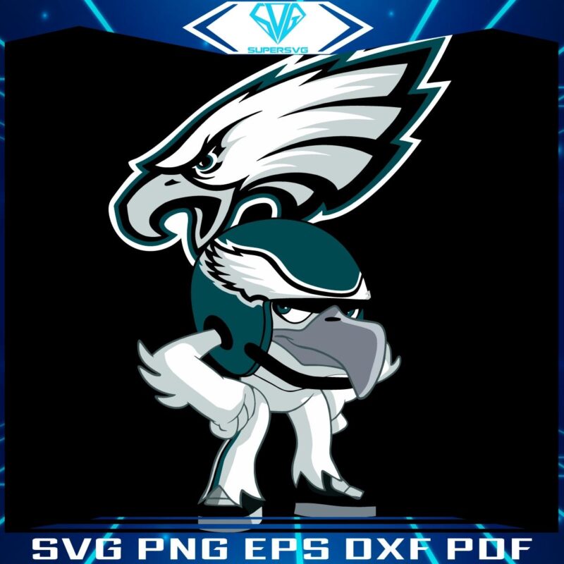 Philadelphia Eagles NFL Rush Zone Cartoon Character SVG