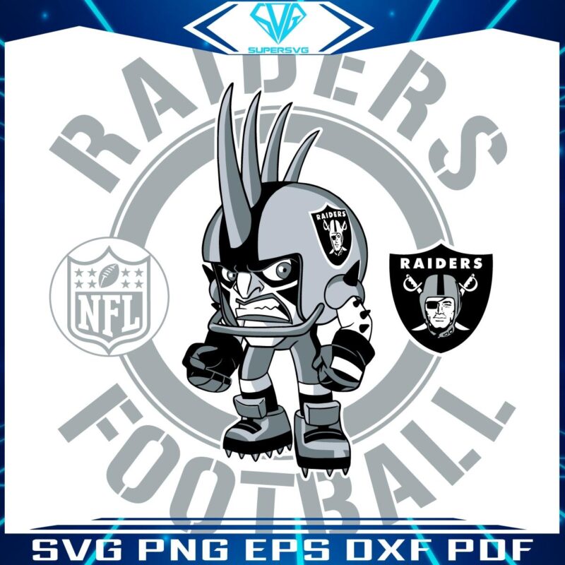 Raiders NFL Rush Zone Cartoon Character SVG Art