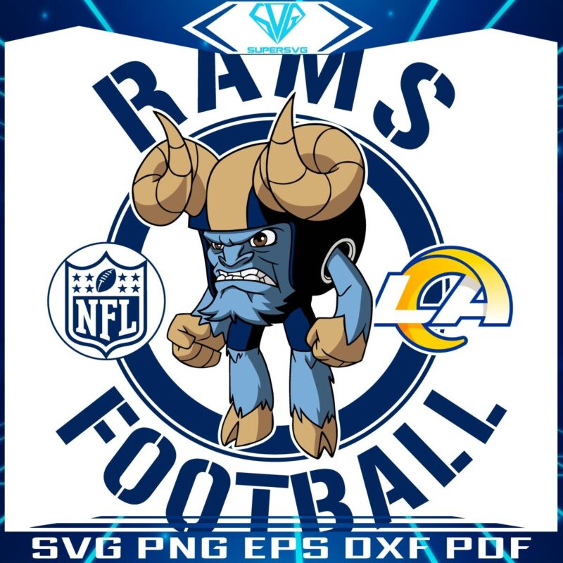 Rams NFL Rush Zone Cartoon Character SVG Delight