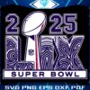 Retro 2025 Super Bowl LIX Trophy Logo SVG