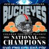 Retro Buckeyes Helmet National Champs SVG Design