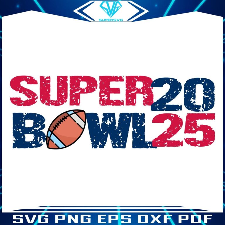 Retro Super Bowl 2025 Svg Design