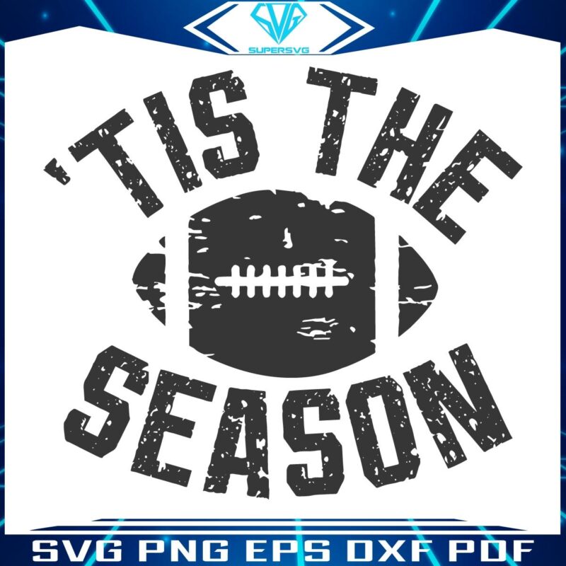 Retro Super Bowl Sunday Tis the Season Football SVG