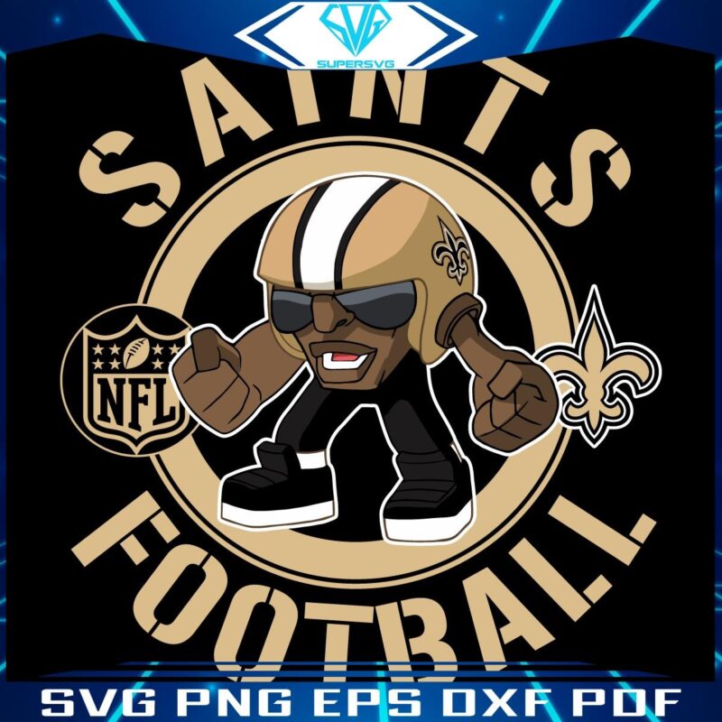 Saints Football NFL Rush Zone Cartoon SVG Extravaganza