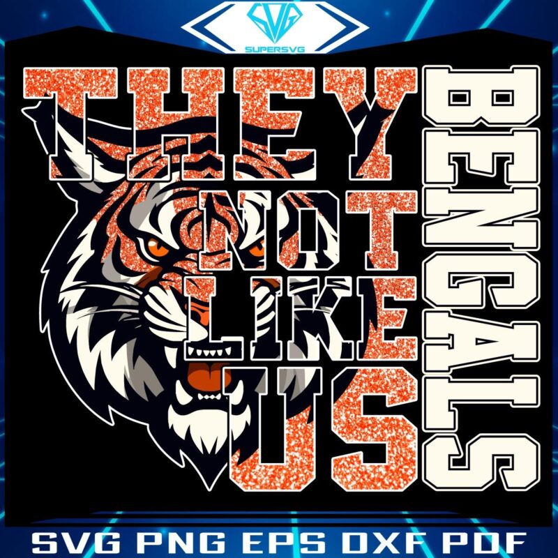 Sparkling Cincinnati Bengals They Not Like Us PNG Design